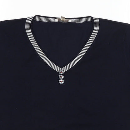 Womens UK Size M CC Blue Basic T-Shirt