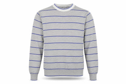 Cedarwood State Mens Grey Striped Pullover Jumper Size S
