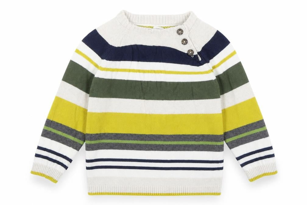 H&M Baby White Striped  Pullover Jumper Size 9-12 Months