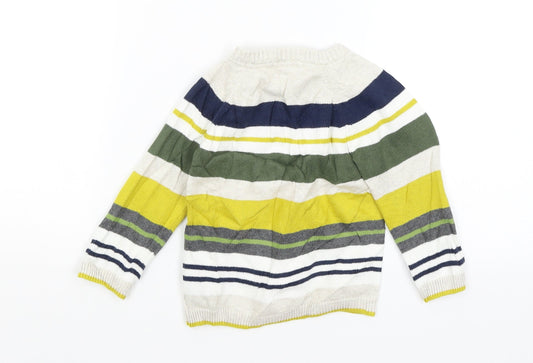 H&M Baby White Striped  Pullover Jumper Size 9-12 Months