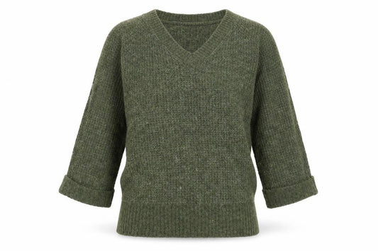 Womens UK Size XS B You Green Pullover Jumper