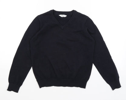M&S Girls Blue   Pullover Jumper Size 9-10 Years
