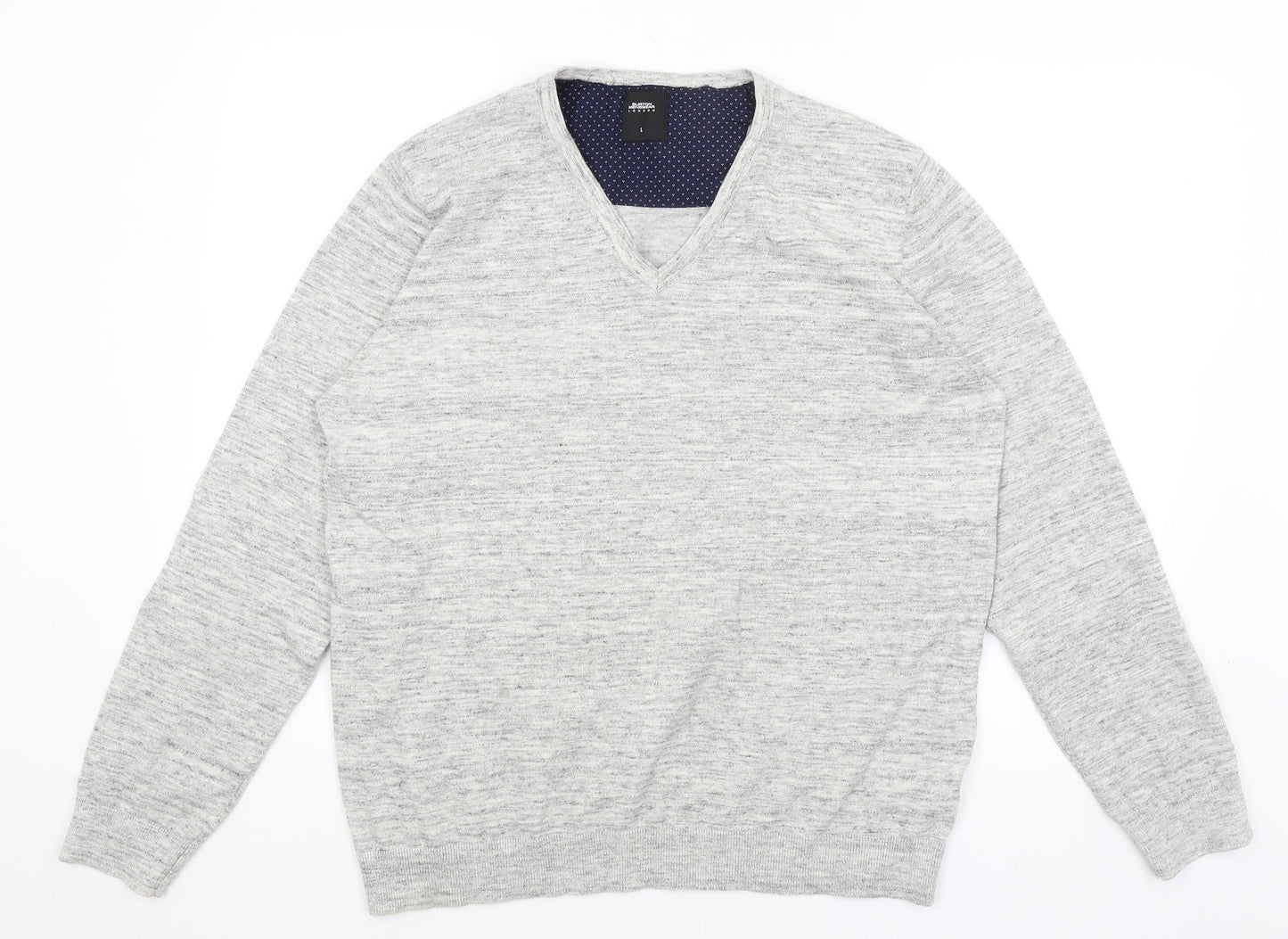 Burton Menswear Mens Grey   Pullover Jumper Size L