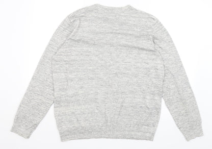 Burton Menswear Mens Grey   Pullover Jumper Size L