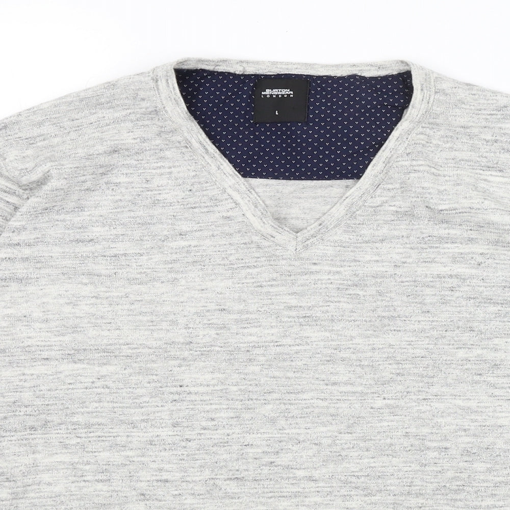 Burton Menswear Mens Grey   Pullover Jumper Size L