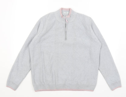 One Up Golf Mens Grey   Pullover Jumper Size M