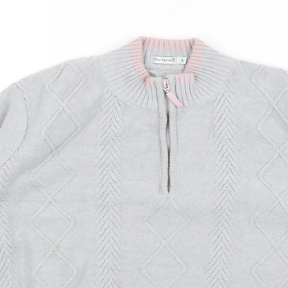 One Up Golf Mens Grey   Pullover Jumper Size M