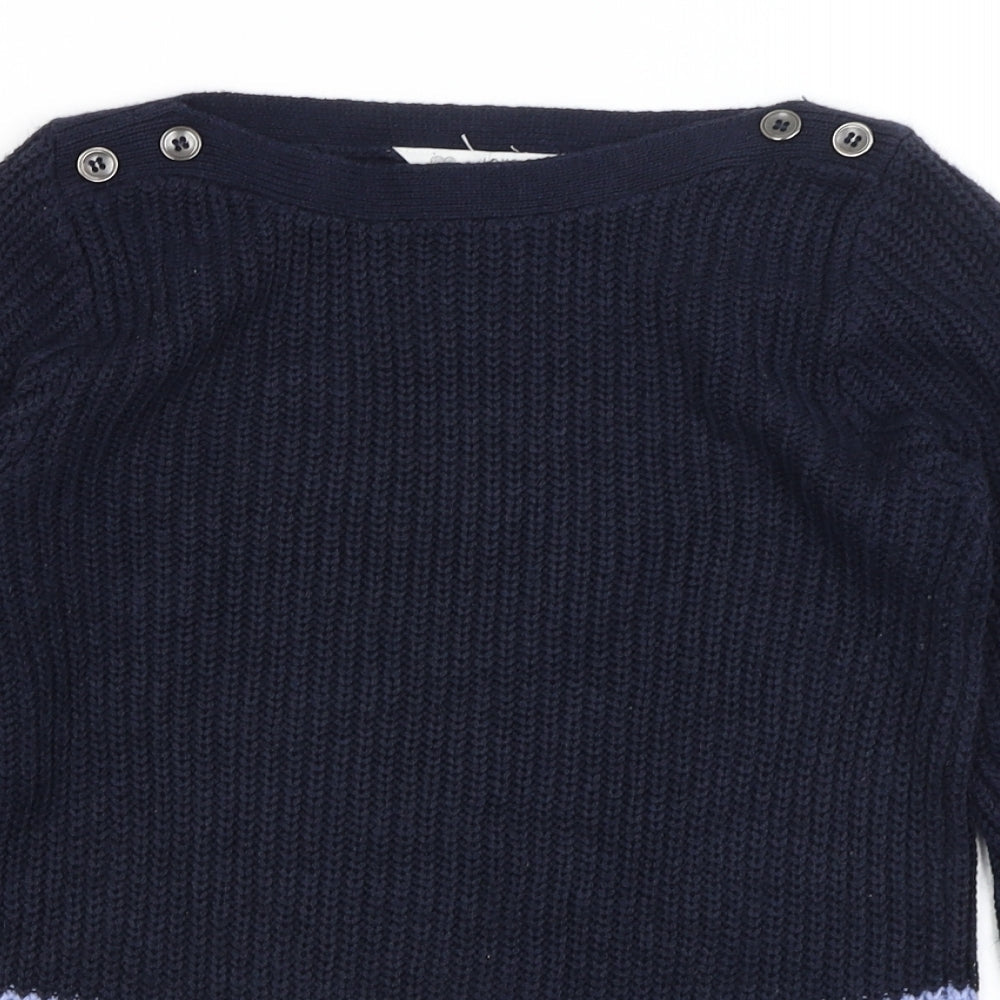 Womens UK Size 10 BHS Blue Pullover Jumper