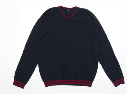 M&Co Mens Blue   Pullover Jumper Size M