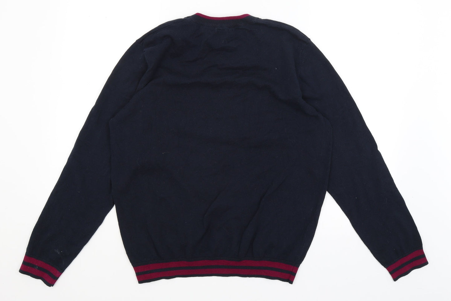 M&Co Mens Blue   Pullover Jumper Size M