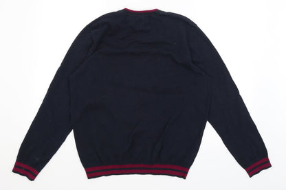 M&Co Mens Blue   Pullover Jumper Size M