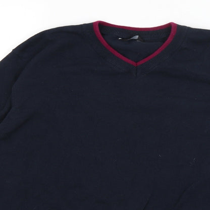 M&Co Mens Blue   Pullover Jumper Size M