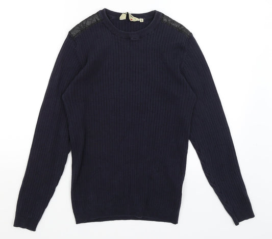 Dissident Mens Blue   Pullover Jumper Size S