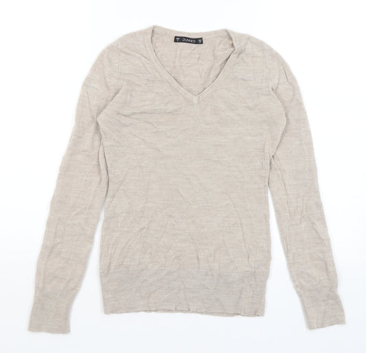 Womens UK Size 8 Dunnes Beige Pullover Jumper