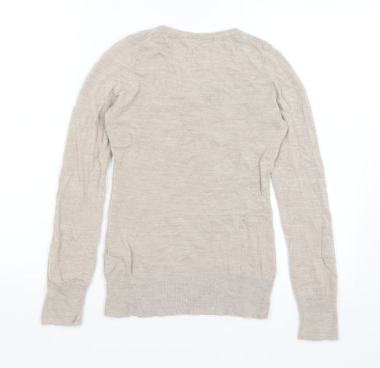 Womens UK Size 8 Dunnes Beige Pullover Jumper