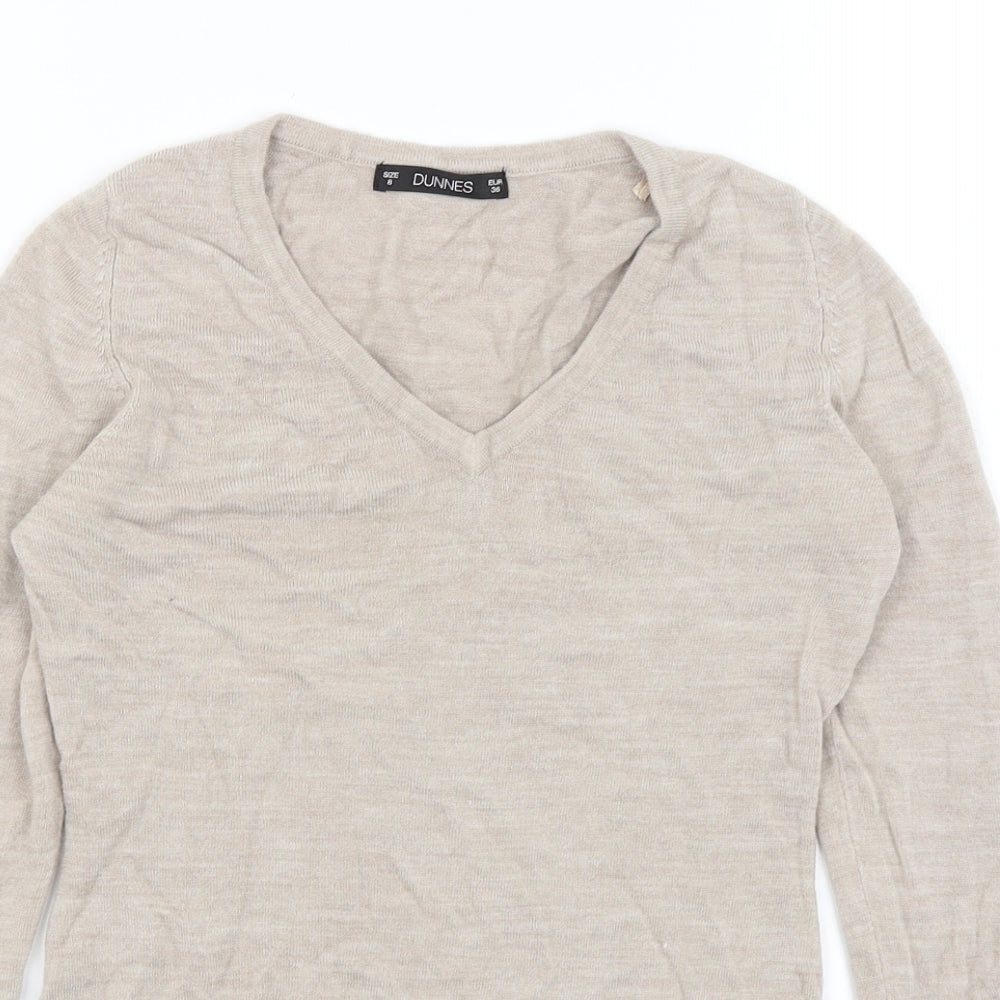 Womens UK Size 8 Dunnes Beige Pullover Jumper