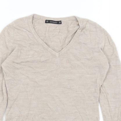 Womens UK Size 8 Dunnes Beige Pullover Jumper