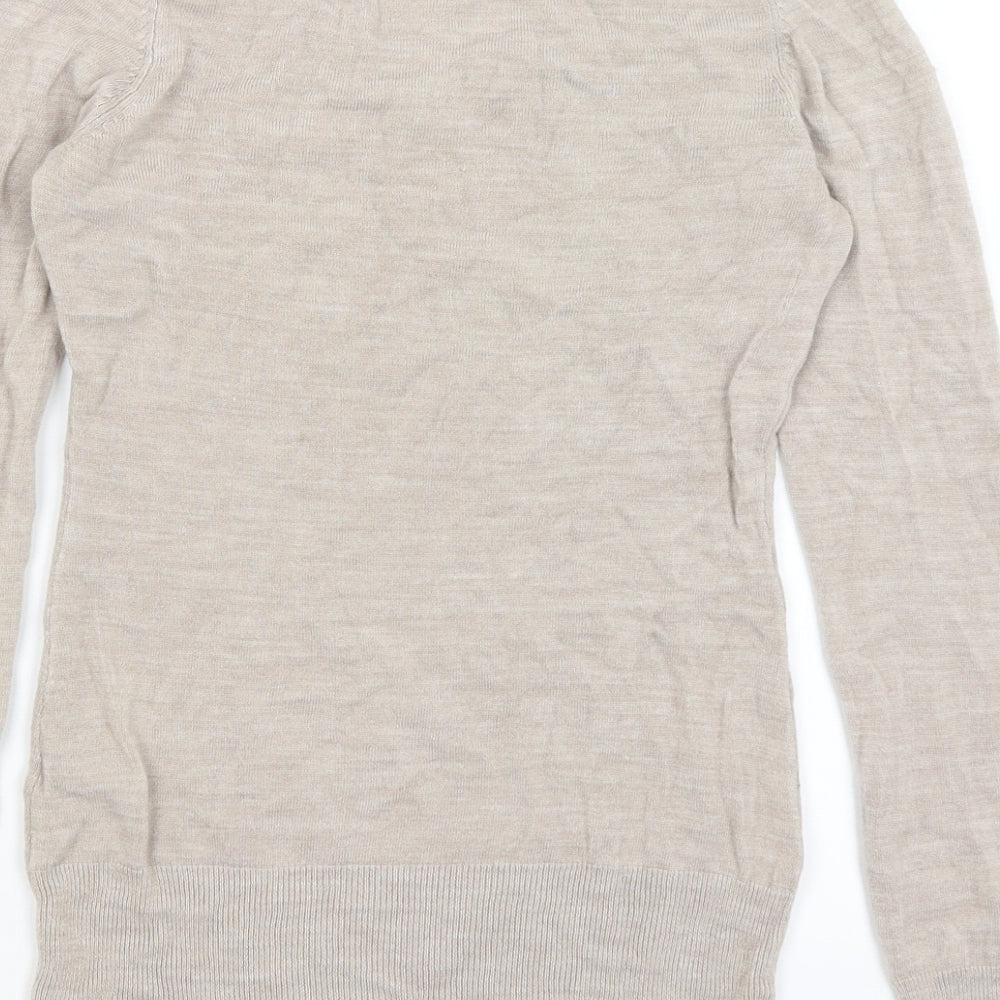 Womens UK Size 8 Dunnes Beige Pullover Jumper