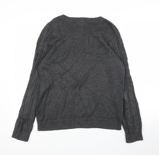 H&M Mens Grey   Pullover Jumper Size M