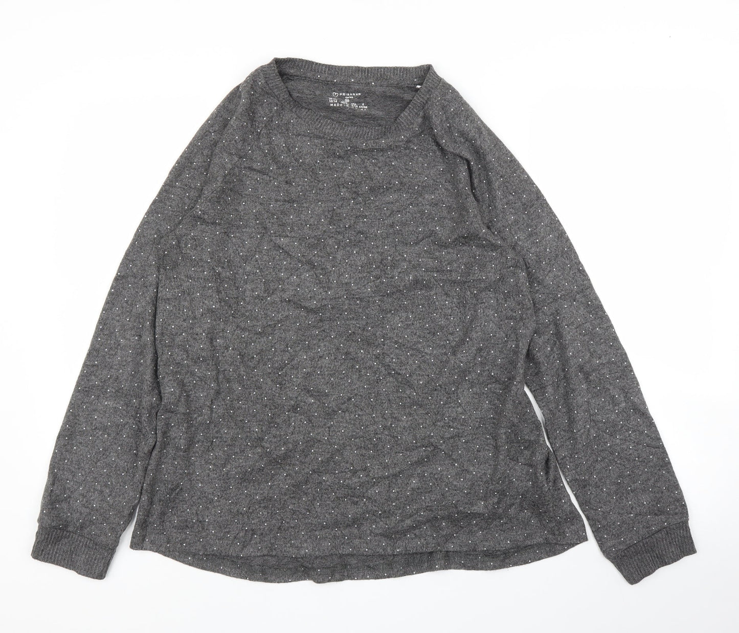 Primark Womens Grey   Pullover Jumper Size 12