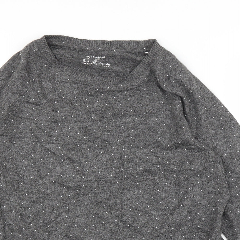 Primark Womens Grey   Pullover Jumper Size 12
