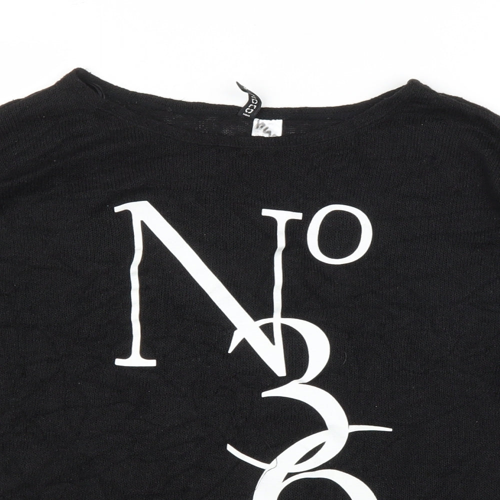 Womens UK Size S H&M Black Basic Blouse