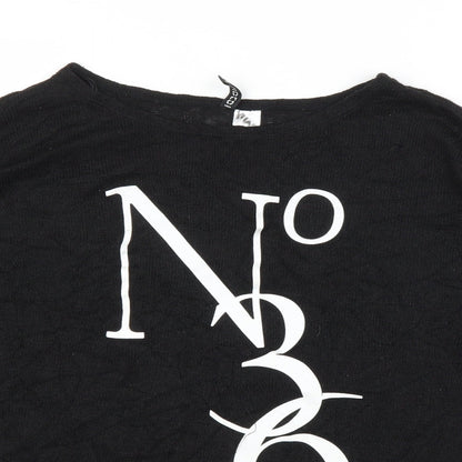 Womens UK Size S H&M Black Basic Blouse
