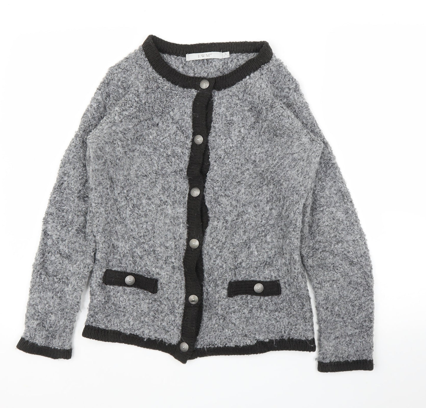 EWM Womens Grey   Cardigan Jumper Size S