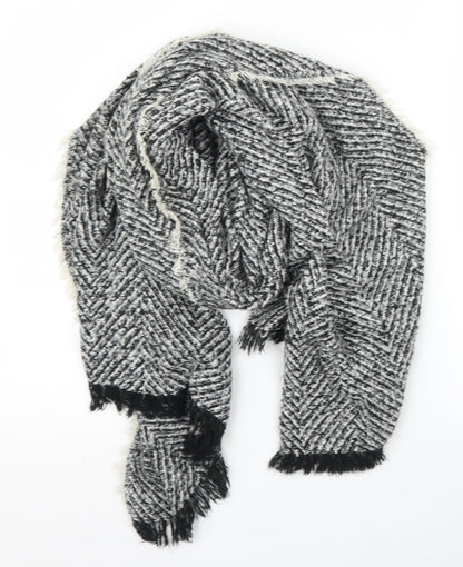 Preworn Unisex Grey Herringbone   Shawl/Wrap