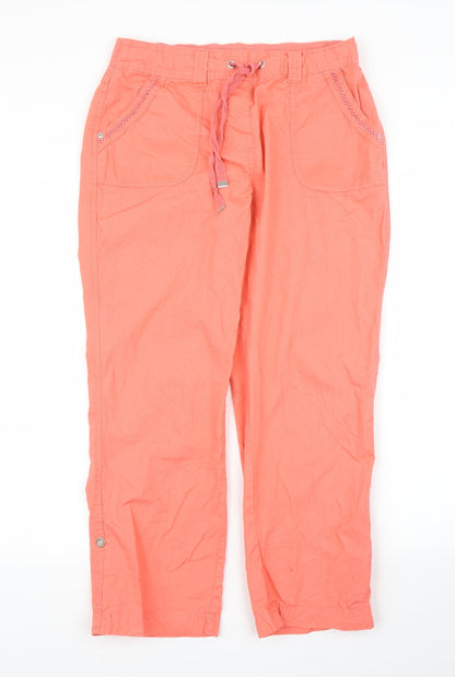 George Womens Pink   Capri Trousers Size 10 L24 in