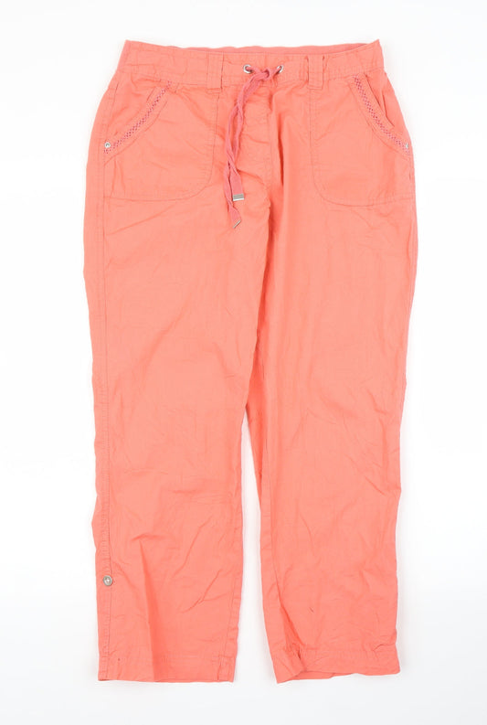 George Womens Pink   Capri Trousers Size 10 L24 in