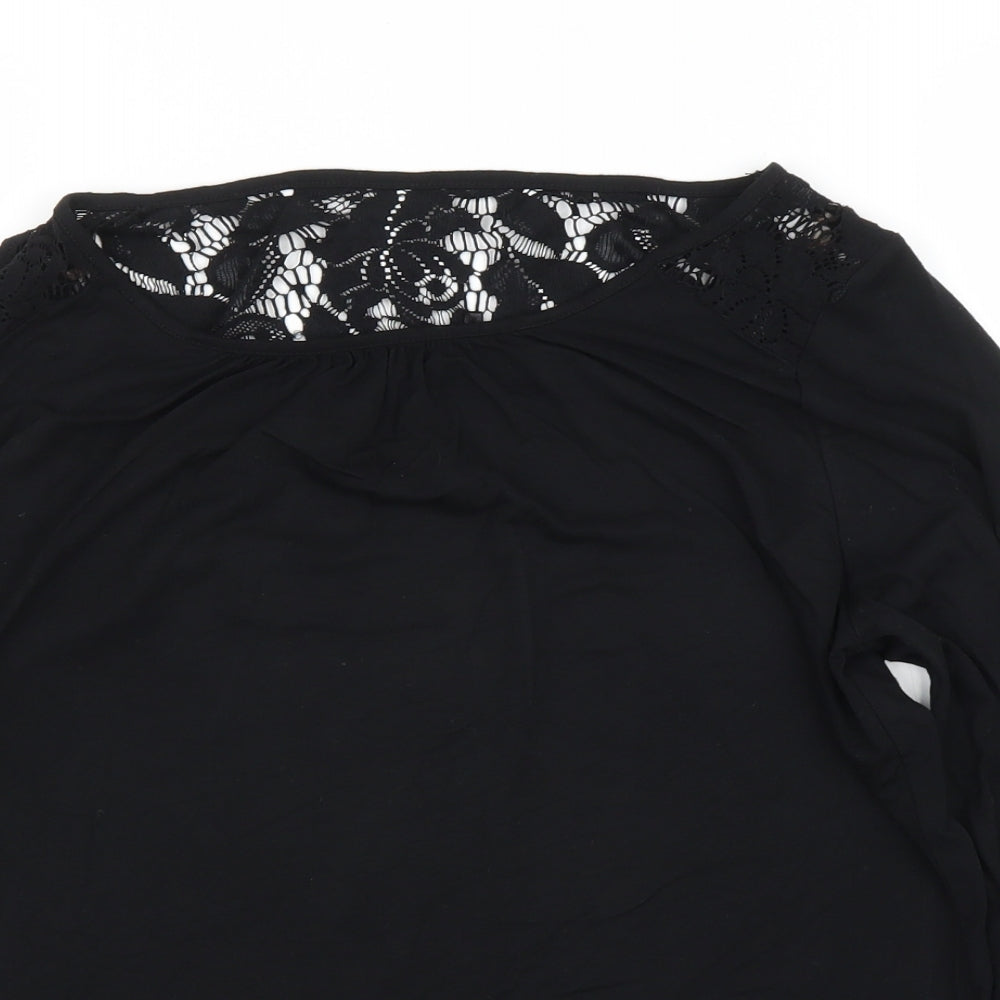 Womens UK Size 16 M&S Black Basic Blouse