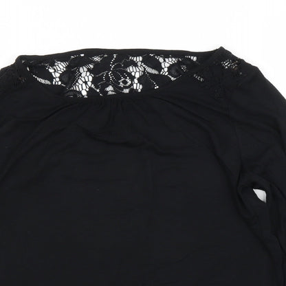 Womens UK Size 16 M&S Black Basic Blouse