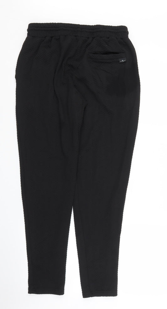 Womens UK Size S River Island Regular Fit Carrot Black Trousers