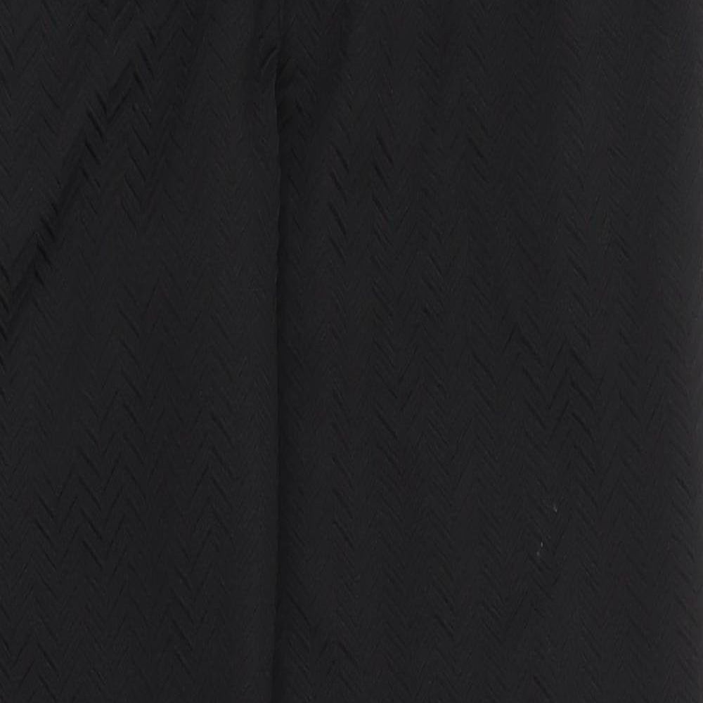 Womens UK Size S River Island Regular Fit Carrot Black Trousers