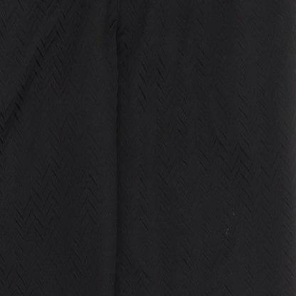 Womens UK Size S River Island Regular Fit Carrot Black Trousers