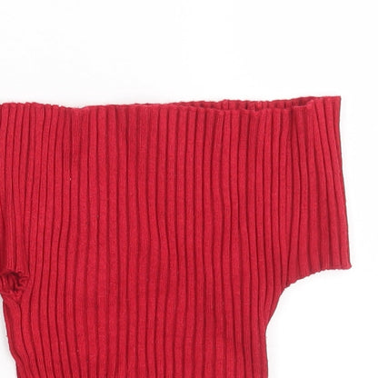 Womens UK Size S Missguided Red Basic Blouse