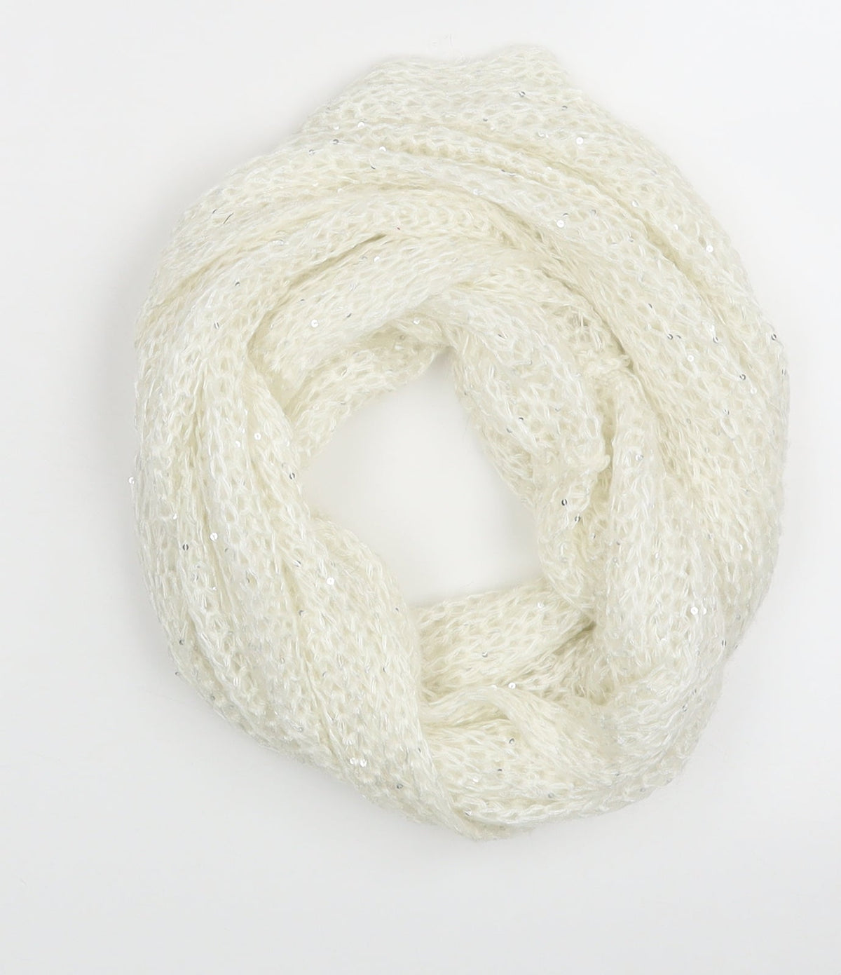 Preworn Womens White    Scarf