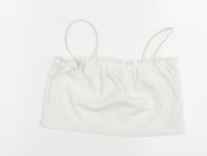 Womens UK Size 8 Nasty Gal White Cropped Tank