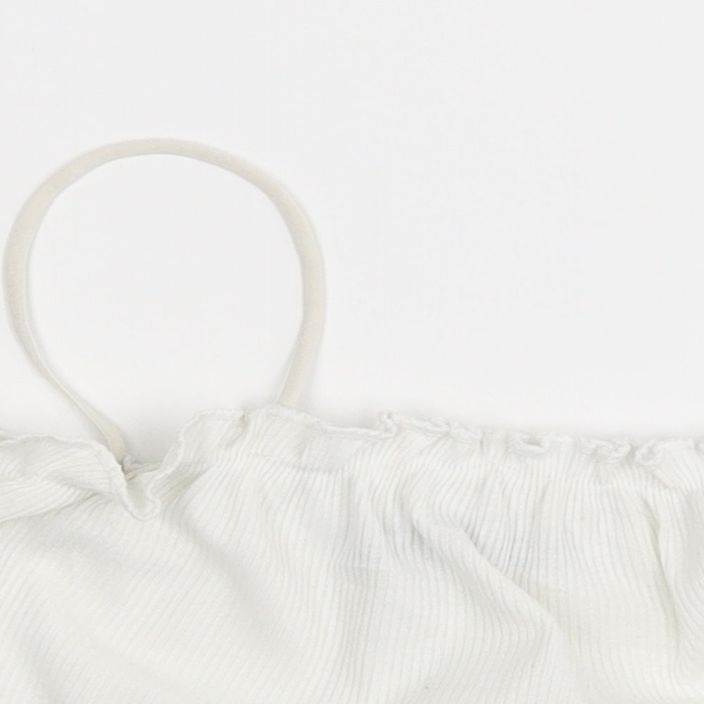 Womens UK Size 8 Nasty Gal White Cropped Tank