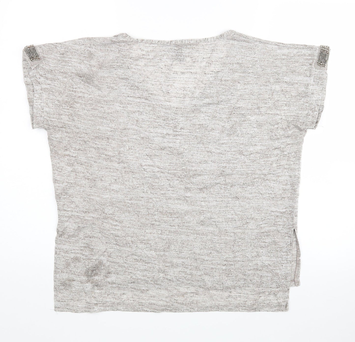 Womens UK Size 12 Atmosphere Grey Basic T-Shirt