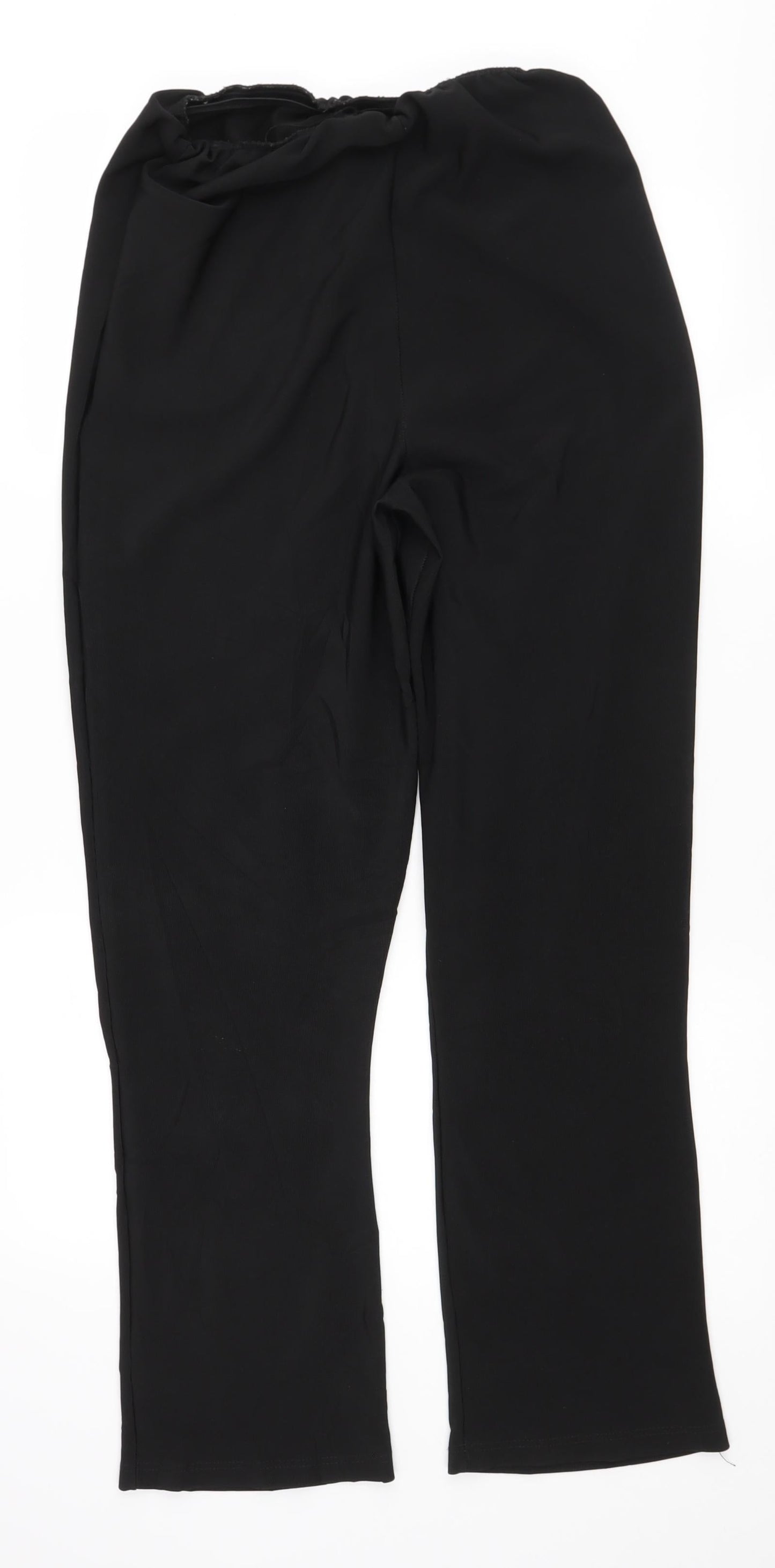 Womens UK Size L Preworn Regular Fit  Black Trousers