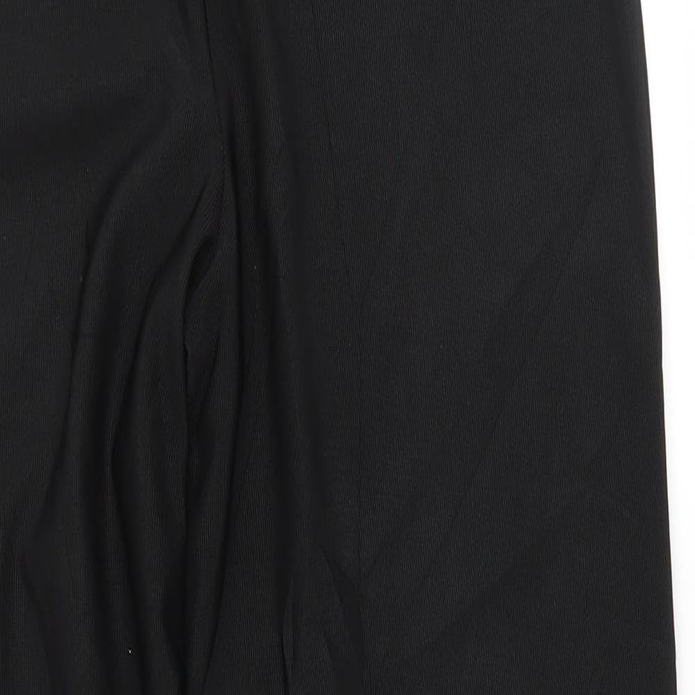 Womens UK Size L Preworn Regular Fit  Black Trousers