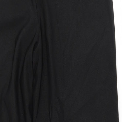 Womens UK Size L Preworn Regular Fit  Black Trousers