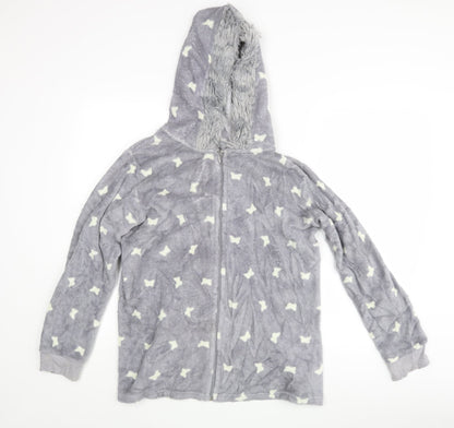 M&Co Womens Grey Polka Dot  Top Robe Size 12