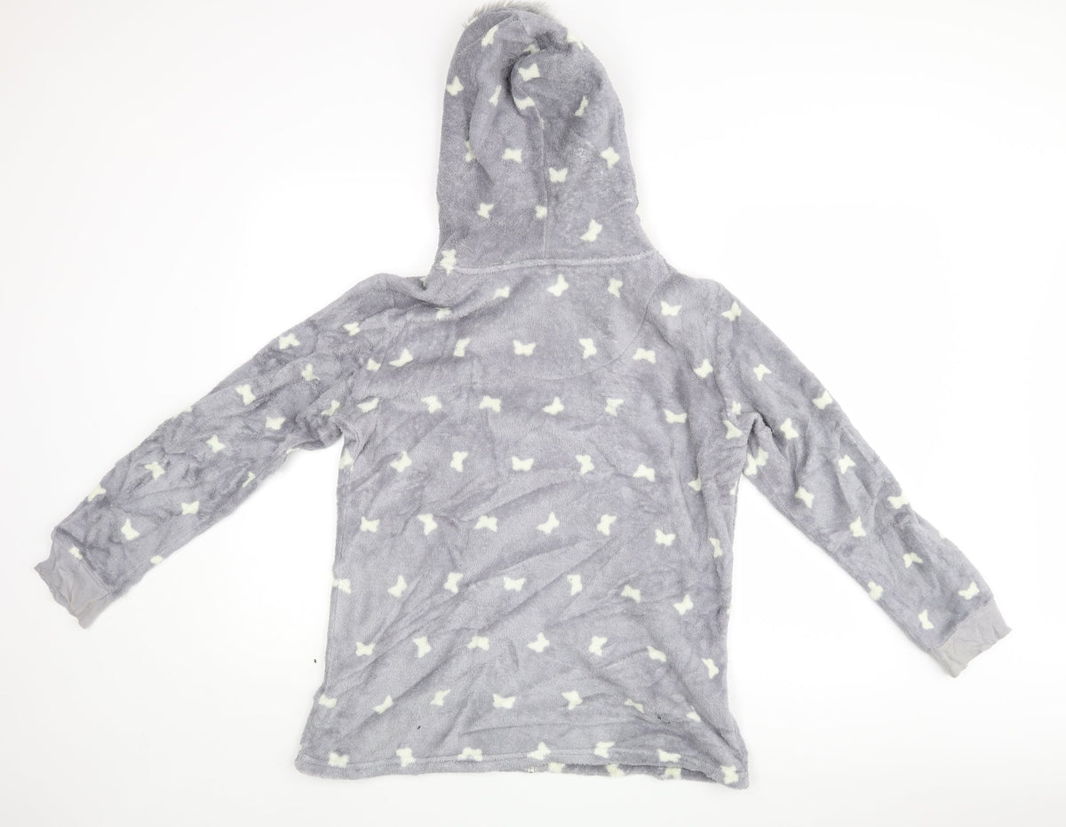 M&Co Womens Grey Polka Dot  Top Robe Size 12