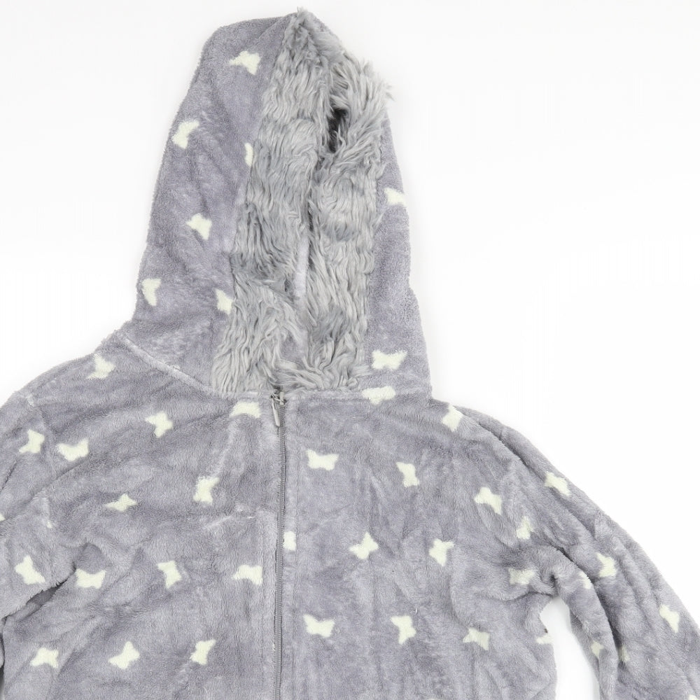 M&Co Womens Grey Polka Dot  Top Robe Size 12
