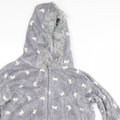 M&Co Womens Grey Polka Dot  Top Robe Size 12