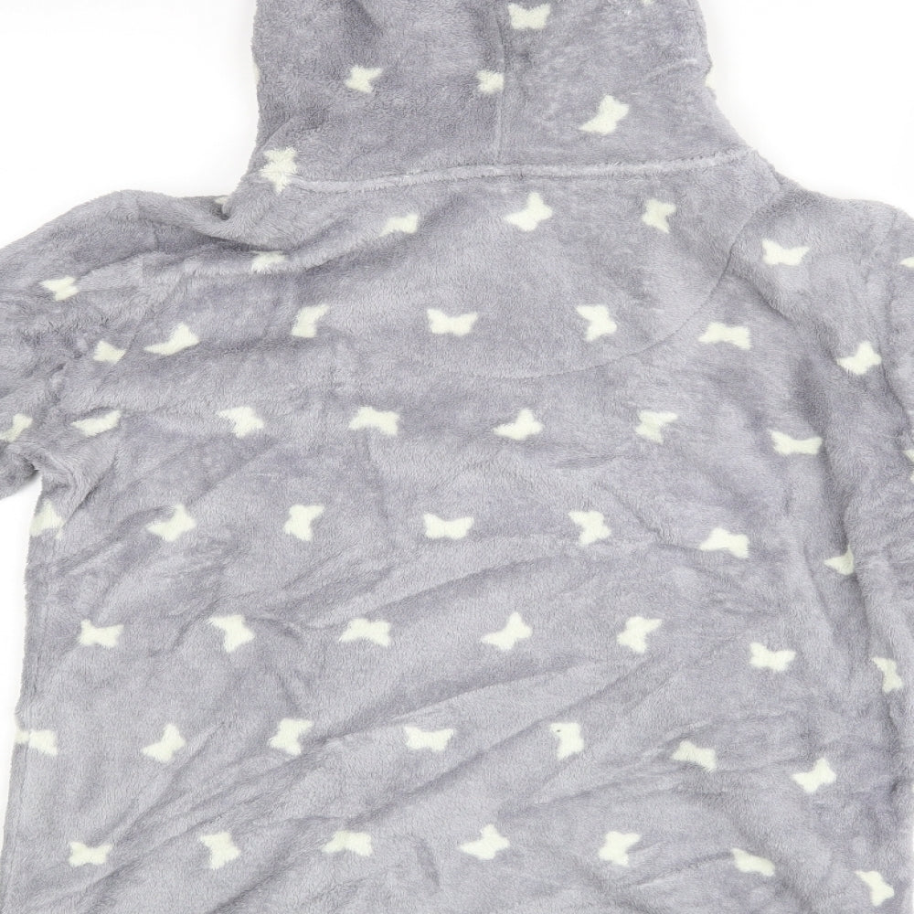 M&Co Womens Grey Polka Dot  Top Robe Size 12