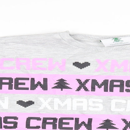 George Girls Grey   Pullover Sweatshirt Size 6-7 Years  - Christmas Jumper